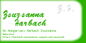 zsuzsanna harbach business card